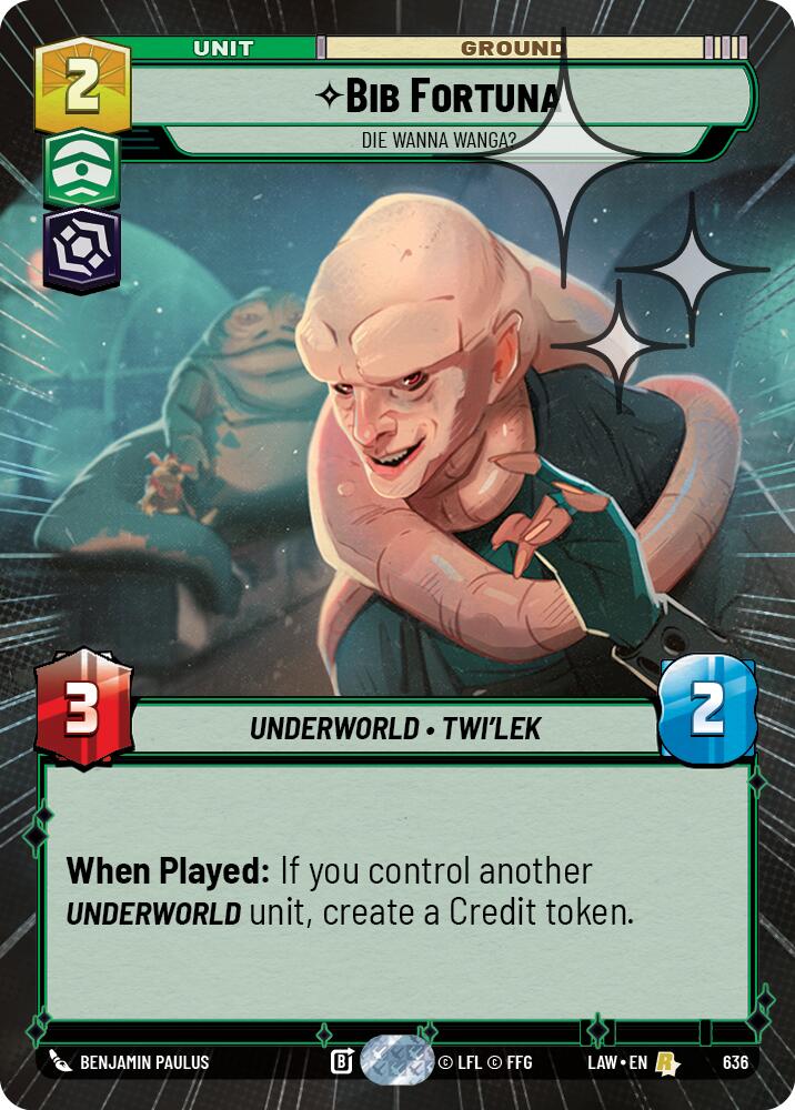 Bib Fortuna - Die Wanna Wanga? (636) (Hyperspace Foil) (636) [A Lawless Time] | Shuffle n Cut Hobbies & Games
