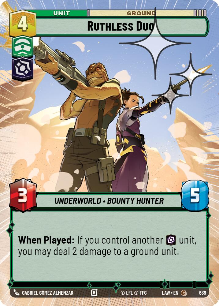 Ruthless Duo (639) (Hyperspace Foil) (639) [A Lawless Time] | Shuffle n Cut Hobbies & Games