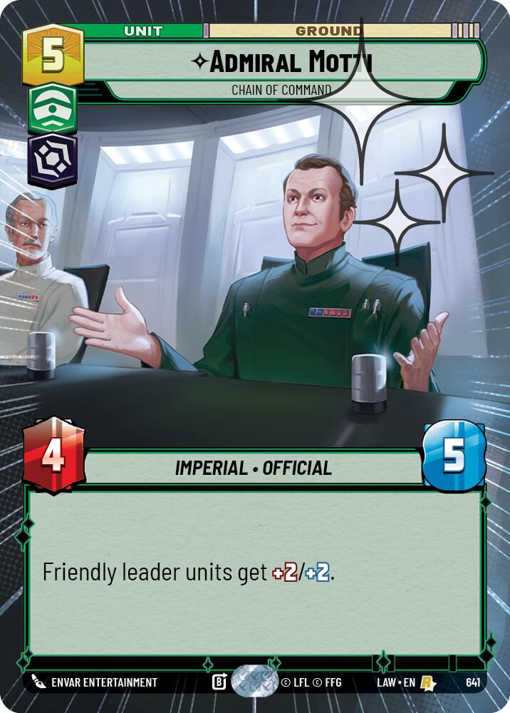 Admiral Motti - Chain of Command (641) (Hyperspace Foil) (641) [A Lawless Time] | Shuffle n Cut Hobbies & Games