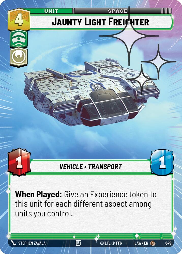 Jaunty Light Frieghter (649) (Hyperspace Foil) (649) [A Lawless Time] | Shuffle n Cut Hobbies & Games