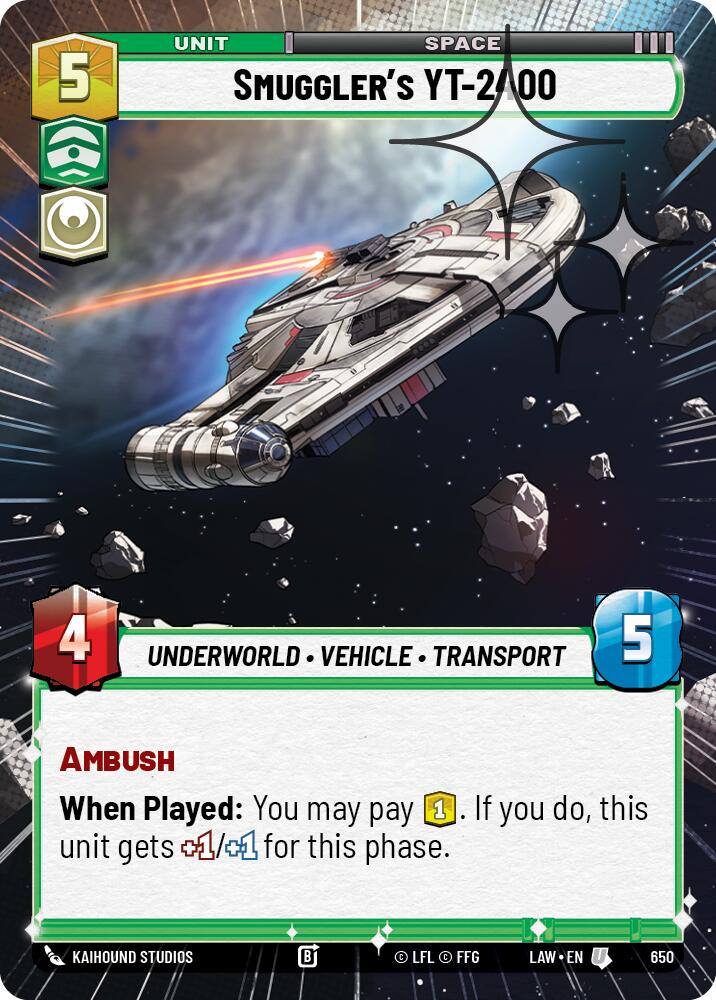 Smuggler's YT-2400 (650) (Hyperspace Foil) (650) [A Lawless Time] | Shuffle n Cut Hobbies & Games