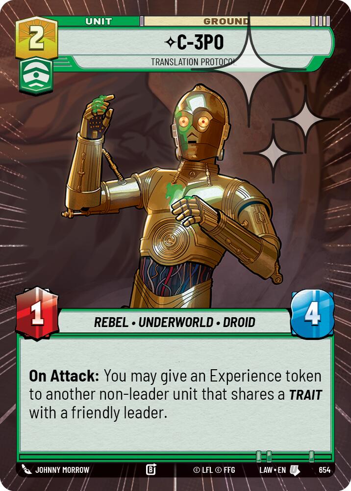 C-3PO - Translation Protocol (654) (Hyperspace Foil) (654) [A Lawless Time] | Shuffle n Cut Hobbies & Games