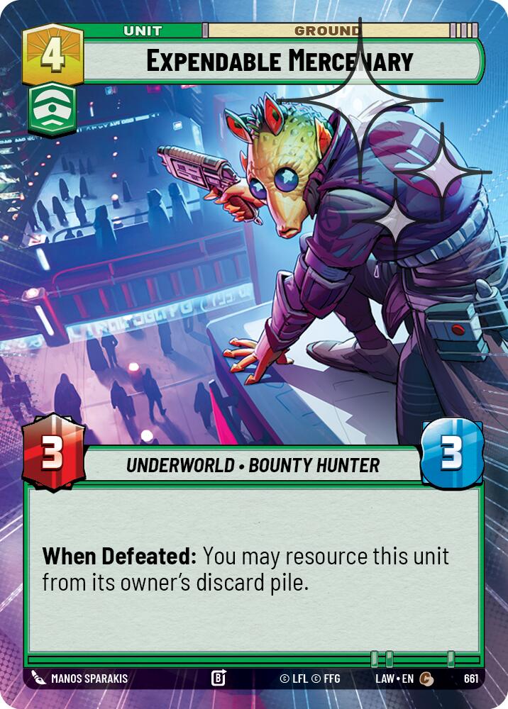 Expendable Mercenary (661) (Hyperspace Foil) (661) [A Lawless Time] | Shuffle n Cut Hobbies & Games