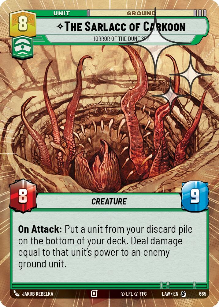 The Sarlacc of Carkoon - Horror of the Dune Sea (665) (Hyperspace Foil) (665) [A Lawless Time] | Shuffle n Cut Hobbies & Games