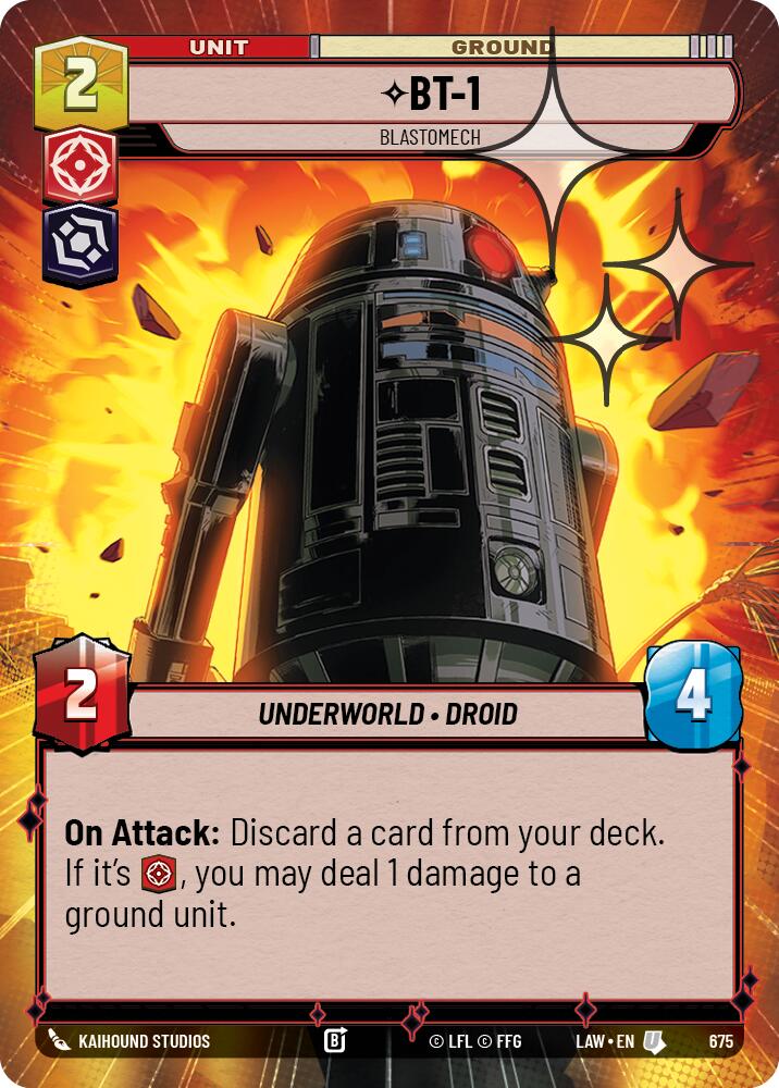 BT-1 - Blastomech (675) (Hyperspace Foil) (675) [A Lawless Time] | Shuffle n Cut Hobbies & Games