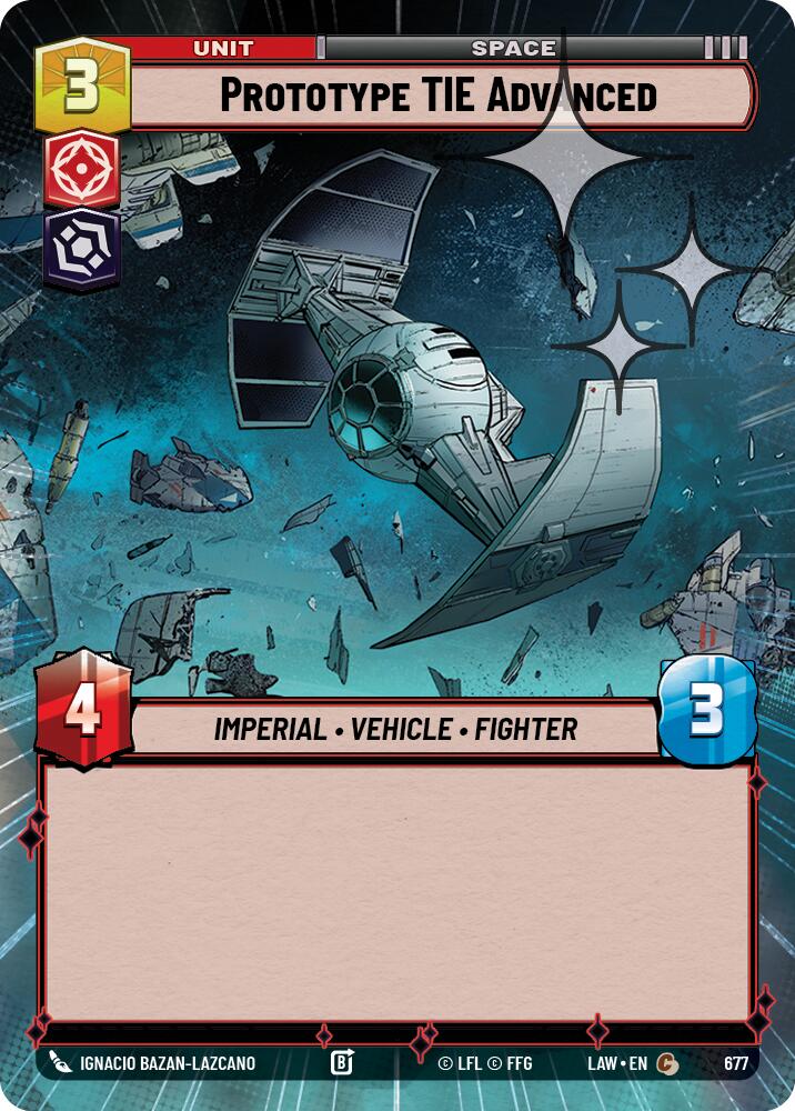 Prototype TIE Advanced (677) (Hyperspace Foil) (677) [A Lawless Time] | Shuffle n Cut Hobbies & Games