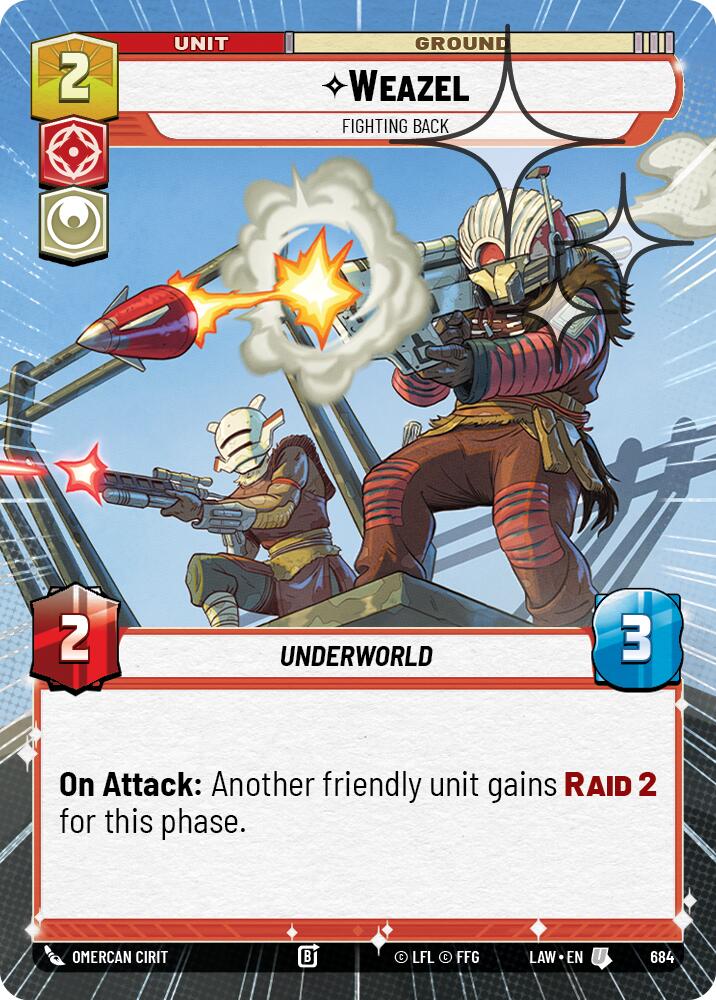 Weazel - Fighting Back (684) (Hyperspace Foil) (684) [A Lawless Time] | Shuffle n Cut Hobbies & Games