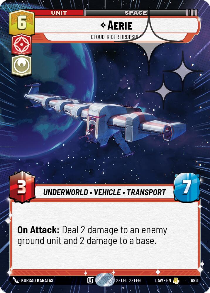 Aerie - Cloud-Rider Dropship (686) (Hyperspace Foil) (686) [A Lawless Time] | Shuffle n Cut Hobbies & Games