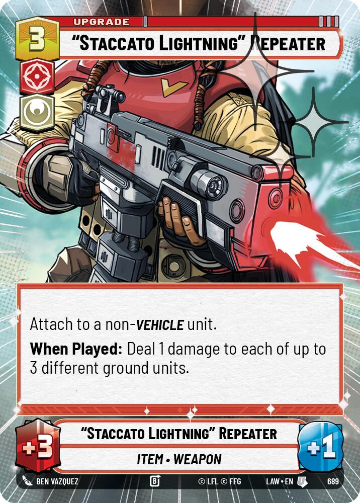 "Staccato Lightning" Repeater (689) (Hyperspace Foil) (689) [A Lawless Time] | Shuffle n Cut Hobbies & Games