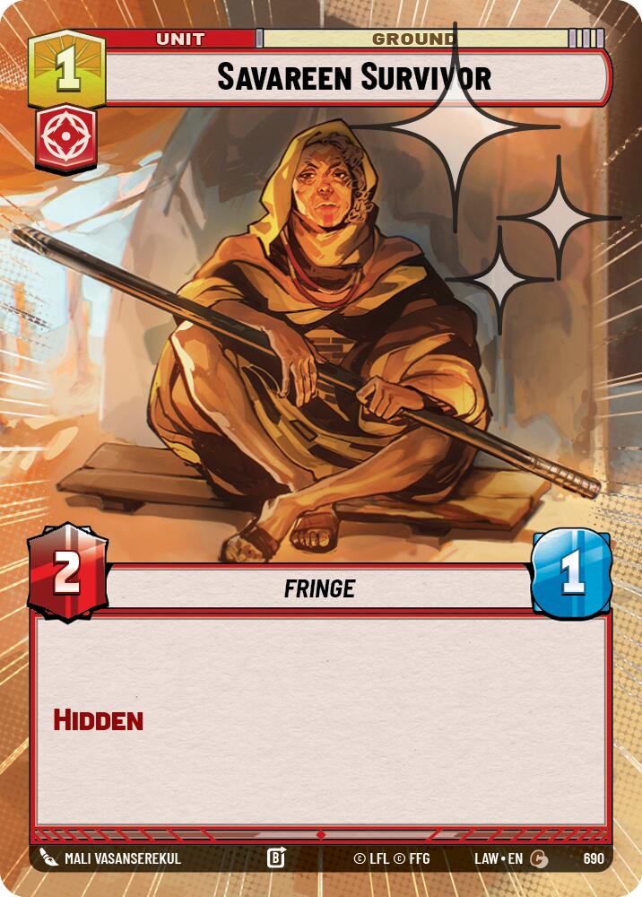 Savareen Survivor (690) (Hyperspace Foil) (690) [A Lawless Time] | Shuffle n Cut Hobbies & Games