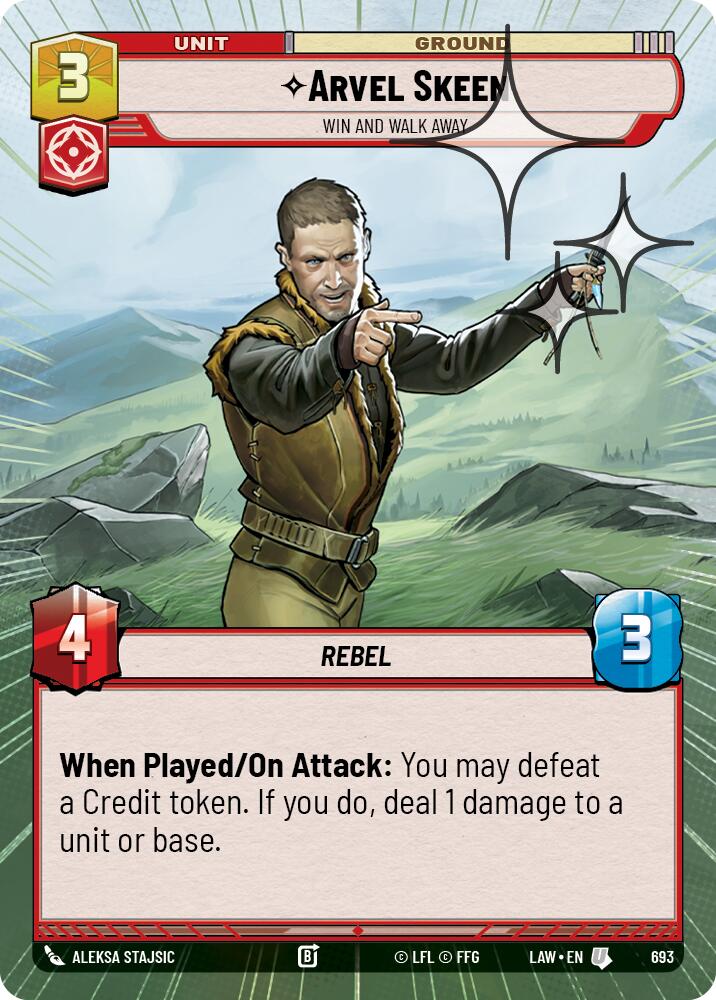 Arvel Skeen - Win and Walk Away (693) (Hyperspace Foil) (693) [A Lawless Time] | Shuffle n Cut Hobbies & Games
