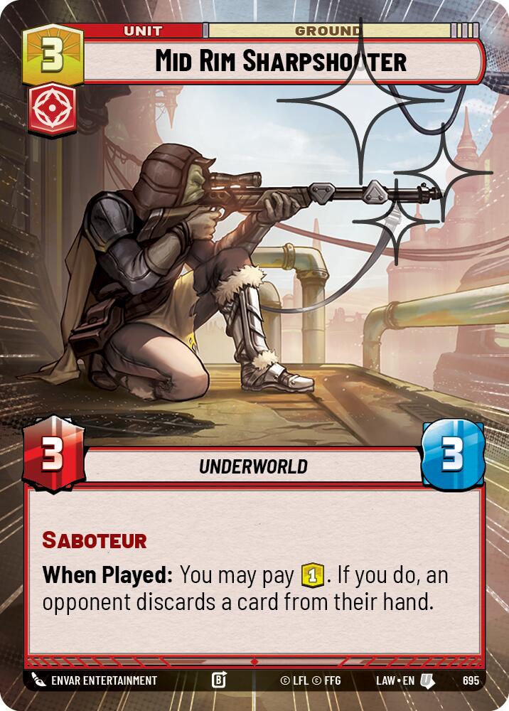 Mid Rim Sharpshooter (695) (Hyperspace Foil) (695) [A Lawless Time] | Shuffle n Cut Hobbies & Games