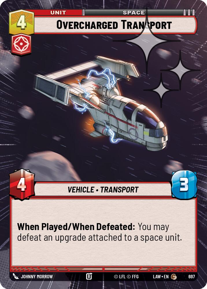 Overcharged Transport (697) (Hyperspace Foil) (697) [A Lawless Time] | Shuffle n Cut Hobbies & Games