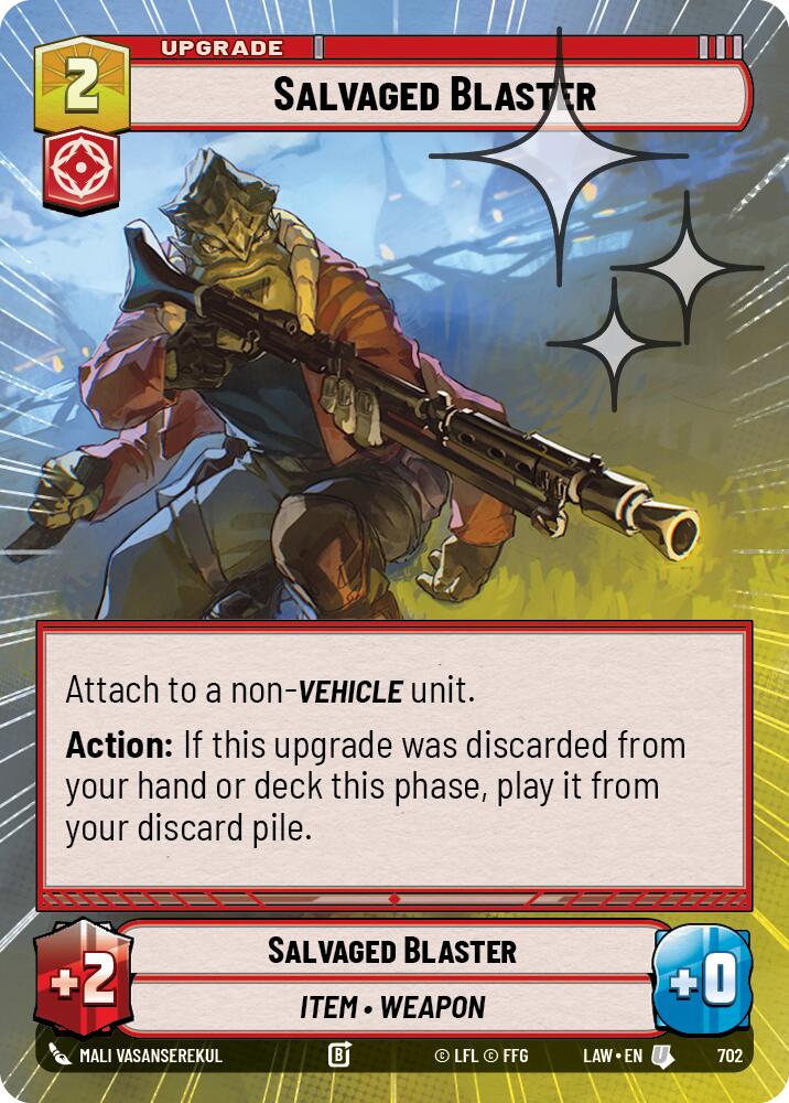 Salvaged Blaster (702) (Hyperspace Foil) (702) [A Lawless Time] | Shuffle n Cut Hobbies & Games
