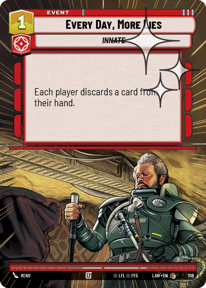 Every Day, More Lies (706) (Hyperspace Foil) (706) [A Lawless Time] | Shuffle n Cut Hobbies & Games