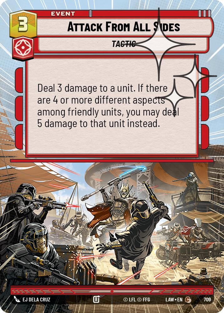 Attack From All Sides (709) (Hyperspace Foil) (709) [A Lawless Time] | Shuffle n Cut Hobbies & Games
