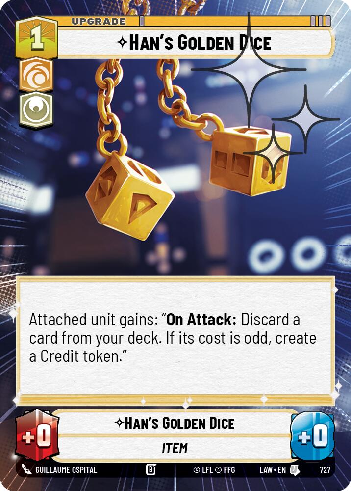 Han's Golden Dice (727) (Hyperspace Foil) (727) [A Lawless Time] | Shuffle n Cut Hobbies & Games