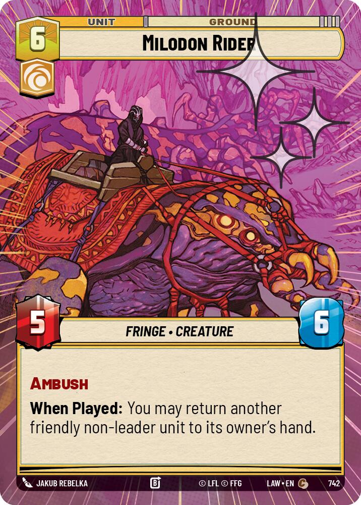 Milodon Rider (742) (Hyperspace Foil) (742) [A Lawless Time] | Shuffle n Cut Hobbies & Games