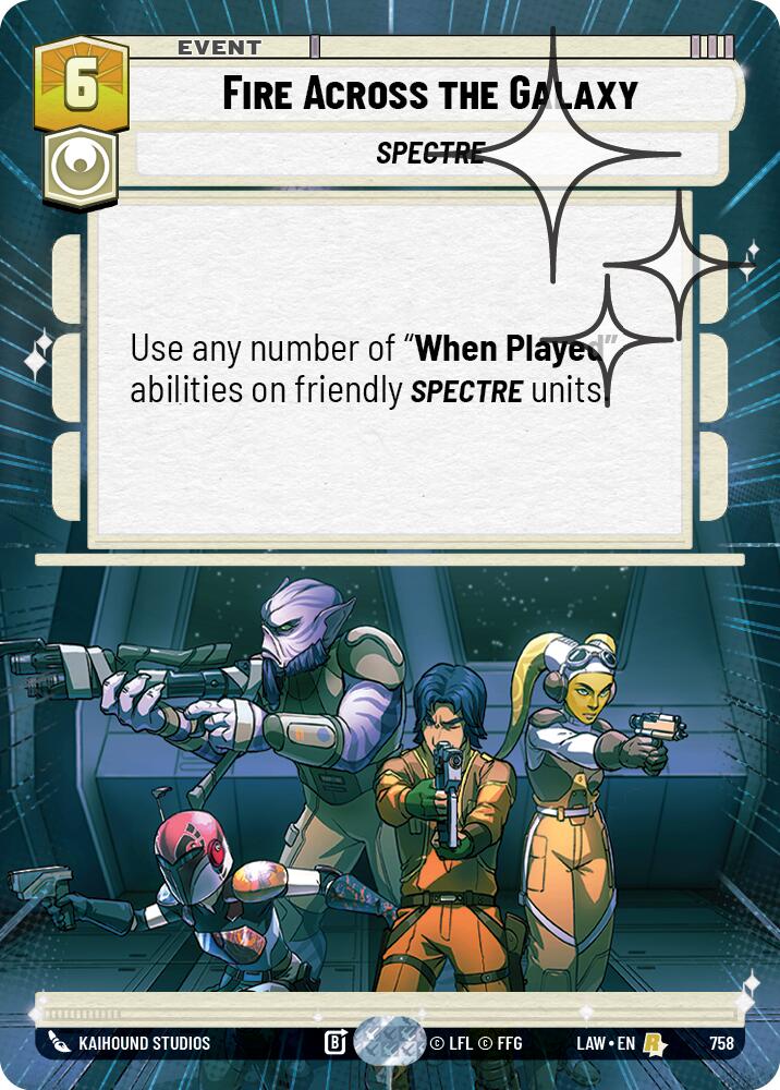 Fire Across the Galaxy (758) (Hyperspace Foil) (758) [A Lawless Time] | Shuffle n Cut Hobbies & Games