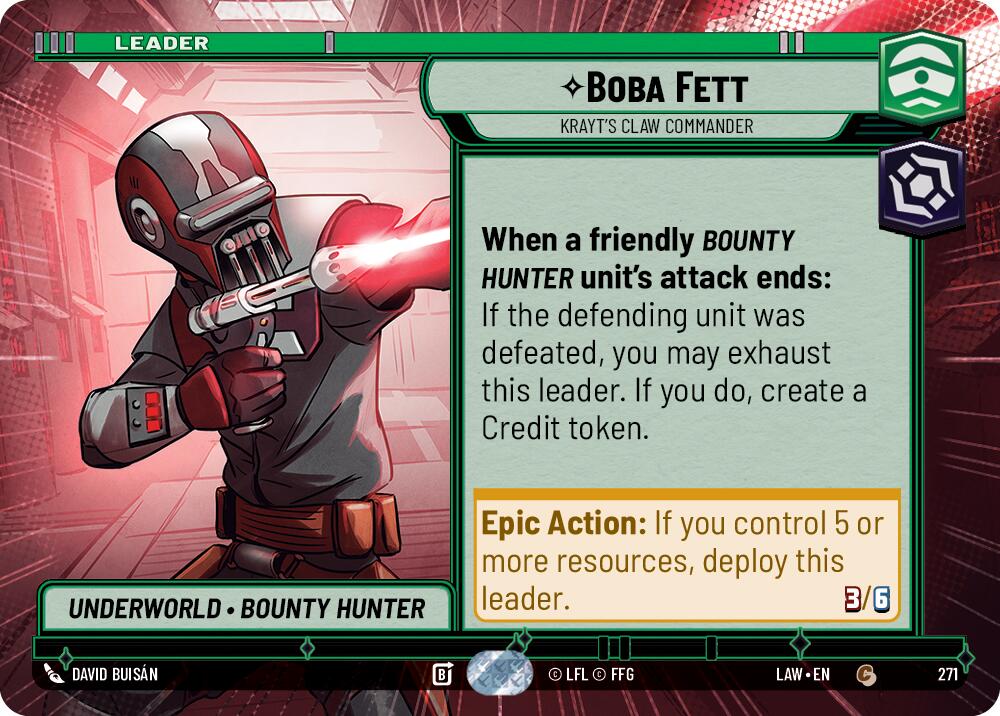 Boba Fett - Krayt's Claw Commander (Hyperspace) (271) (271) [A Lawless Time] | Shuffle n Cut Hobbies & Games