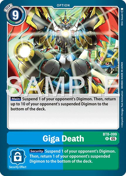Giga Death [BT8-099] (Reprint) [Advanced Booster Digimon Generation] | Shuffle n Cut Hobbies & Games