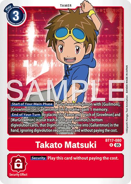 Takato Matsuki [BT17-080] (Reprint) [Advanced Booster Digimon Generation] | Shuffle n Cut Hobbies & Games