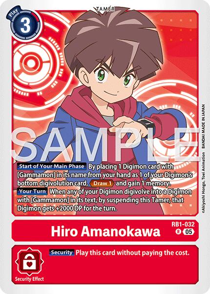Hiro Amanokawa [RB1-032] (Reprint) [Advanced Booster Digimon Generation] | Shuffle n Cut Hobbies & Games