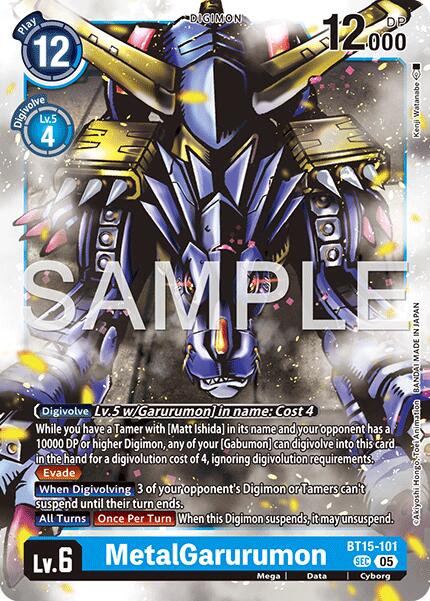 MetalGarurumon [BT15-101] (Reprint) [Advanced Booster Digimon Generation] | Shuffle n Cut Hobbies & Games