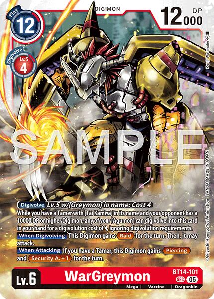 WarGreymon [BT14-101] (Reprint) [Advanced Booster Digimon Generation] | Shuffle n Cut Hobbies & Games
