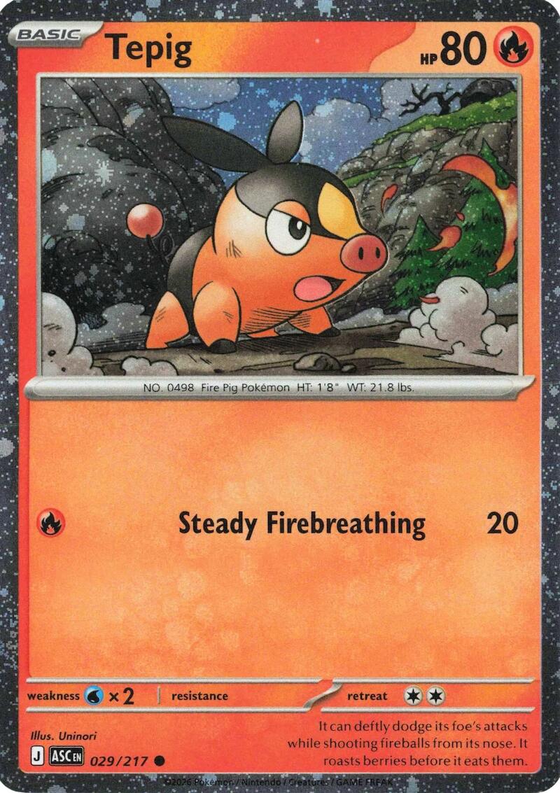 Tepig (029/217) (Cosmos Holo) [Miscellaneous Cards] | Shuffle n Cut Hobbies & Games