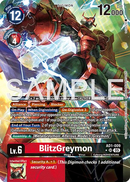 BlitzGreymon [AD1-009] (Alternate Art) [Advanced Booster Digimon Generation] | Shuffle n Cut Hobbies & Games