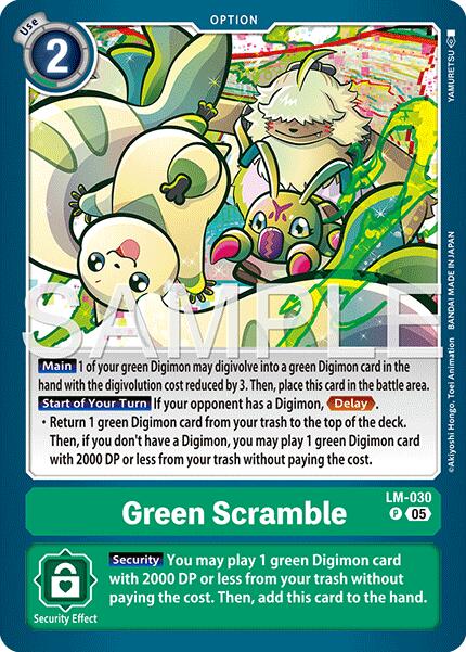 Green Scramble [LM-030] (Reprint) [Advanced Booster Digimon Generation] | Shuffle n Cut Hobbies & Games