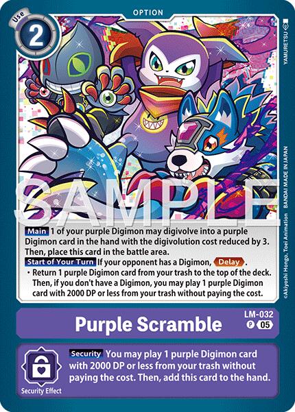 Purple Scramble [LM-032] (Reprint) [Advanced Booster Digimon Generation] | Shuffle n Cut Hobbies & Games