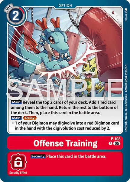 Offense Training [P-103] (Reprint) [Advanced Booster Digimon Generation] | Shuffle n Cut Hobbies & Games