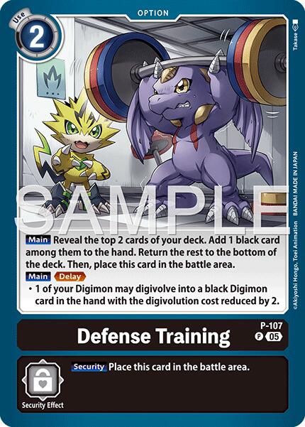 Defense Training [P-107] (Reprint) [Advanced Booster Digimon Generation] | Shuffle n Cut Hobbies & Games