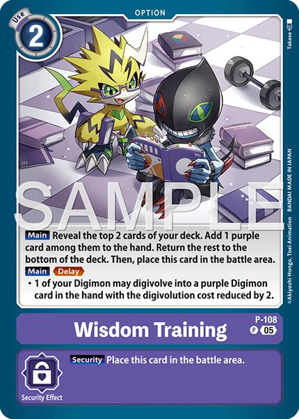 Wisdom Training [P-108] (Reprint) [Advanced Booster Digimon Generation] | Shuffle n Cut Hobbies & Games