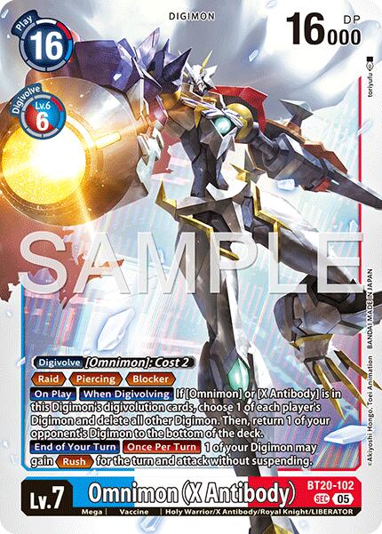 Omnimon [BT20-102] (X Antibody) (Reprint) [Advanced Booster Digimon Generation] | Shuffle n Cut Hobbies & Games