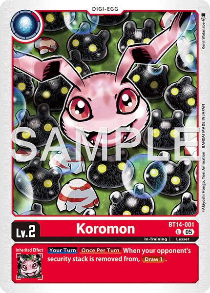 Koromon [BT14-001] - BT14-001 (Reprint) [Advanced Booster Digimon Generation] | Shuffle n Cut Hobbies & Games