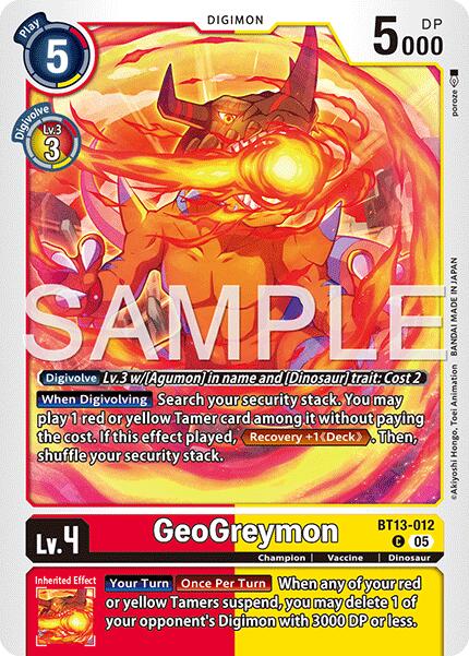 Geogreymon [BT13-012] - BT13-012 (Reprint) [Advanced Booster Digimon Generation] | Shuffle n Cut Hobbies & Games