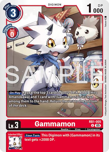 Gammamon [RB1-005] - RB1-005 (Reprint) [Advanced Booster Digimon Generation] | Shuffle n Cut Hobbies & Games