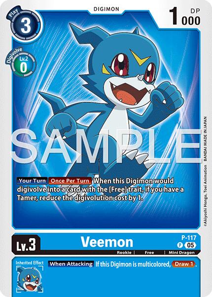 Veemon [P-117] - P-117 (Reprint) [Advanced Booster Digimon Generation] | Shuffle n Cut Hobbies & Games