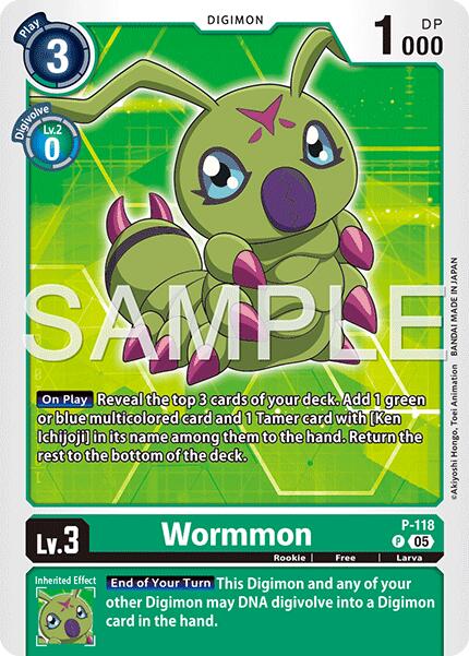 Wormmon [P-118] - P-118 (Reprint) [Advanced Booster Digimon Generation] | Shuffle n Cut Hobbies & Games