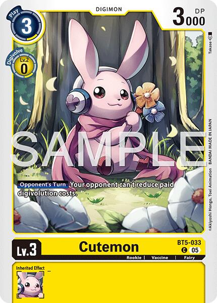 Cutemon [BT5-033] (Reprint) [Advanced Booster Digimon Generation] | Shuffle n Cut Hobbies & Games