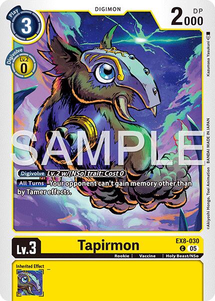 Tapirmon [EX8-030] (Reprint) [Advanced Booster Digimon Generation] | Shuffle n Cut Hobbies & Games