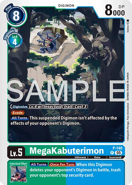 MegaKabuterimon [P-140] (Reprint) [Advanced Booster Digimon Generation] | Shuffle n Cut Hobbies & Games