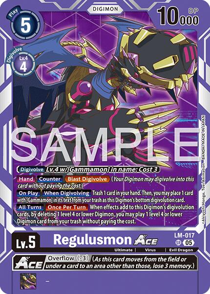 Regulusmon ACE [LM-017] (Reprint) [Advanced Booster Digimon Generation] | Shuffle n Cut Hobbies & Games