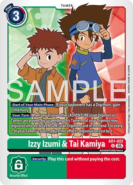Izzy Izumi & Tai Kamiya [AD1-022] [Advanced Booster Digimon Generation] | Shuffle n Cut Hobbies & Games