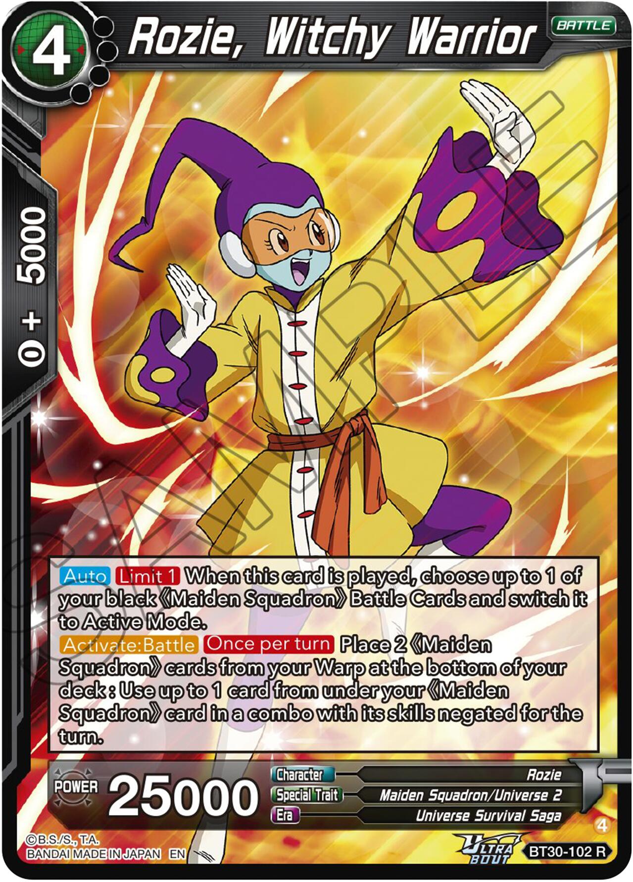 Rozie, Witchy Warrior (BT30-102) [Three Glorious Fighters] | Shuffle n Cut Hobbies & Games