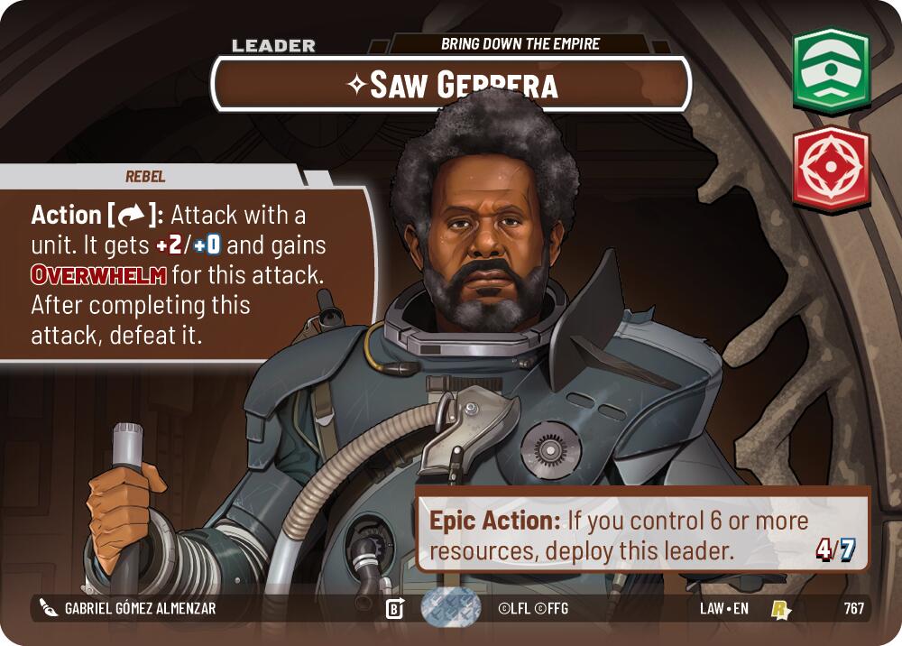 Saw Gerrera - Bring Down the Empire (Showcase) (767) (767) [A Lawless Time] | Shuffle n Cut Hobbies & Games
