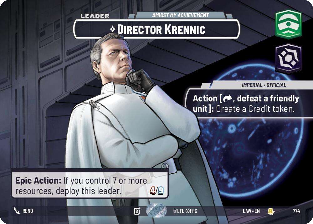 Director Krennic - Amidst My Achievement (Showcase) (774) (774) [A Lawless Time] | Shuffle n Cut Hobbies & Games